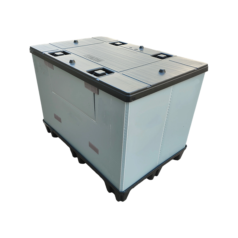 Caja de collar apilable moldeada por soplado para almacenamiento de piezas de automóvil