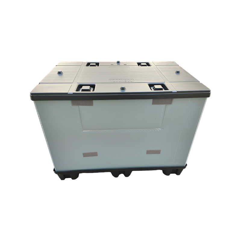 Caja de collar apilable moldeada por soplado para almacenamiento de piezas de automóvil