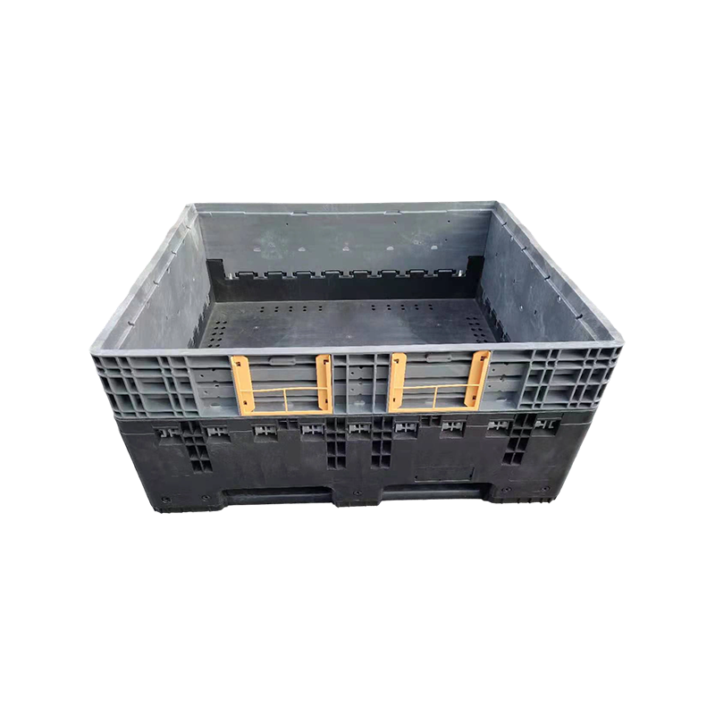 Caja de paletas de plástico plegable de alta resistencia para almacenamiento de comercio electrónico